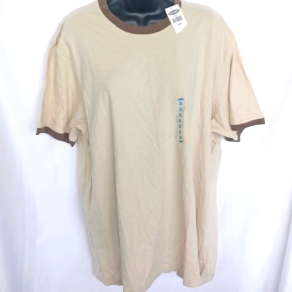 Old Navy T-shirt cream w/ khaki color trim